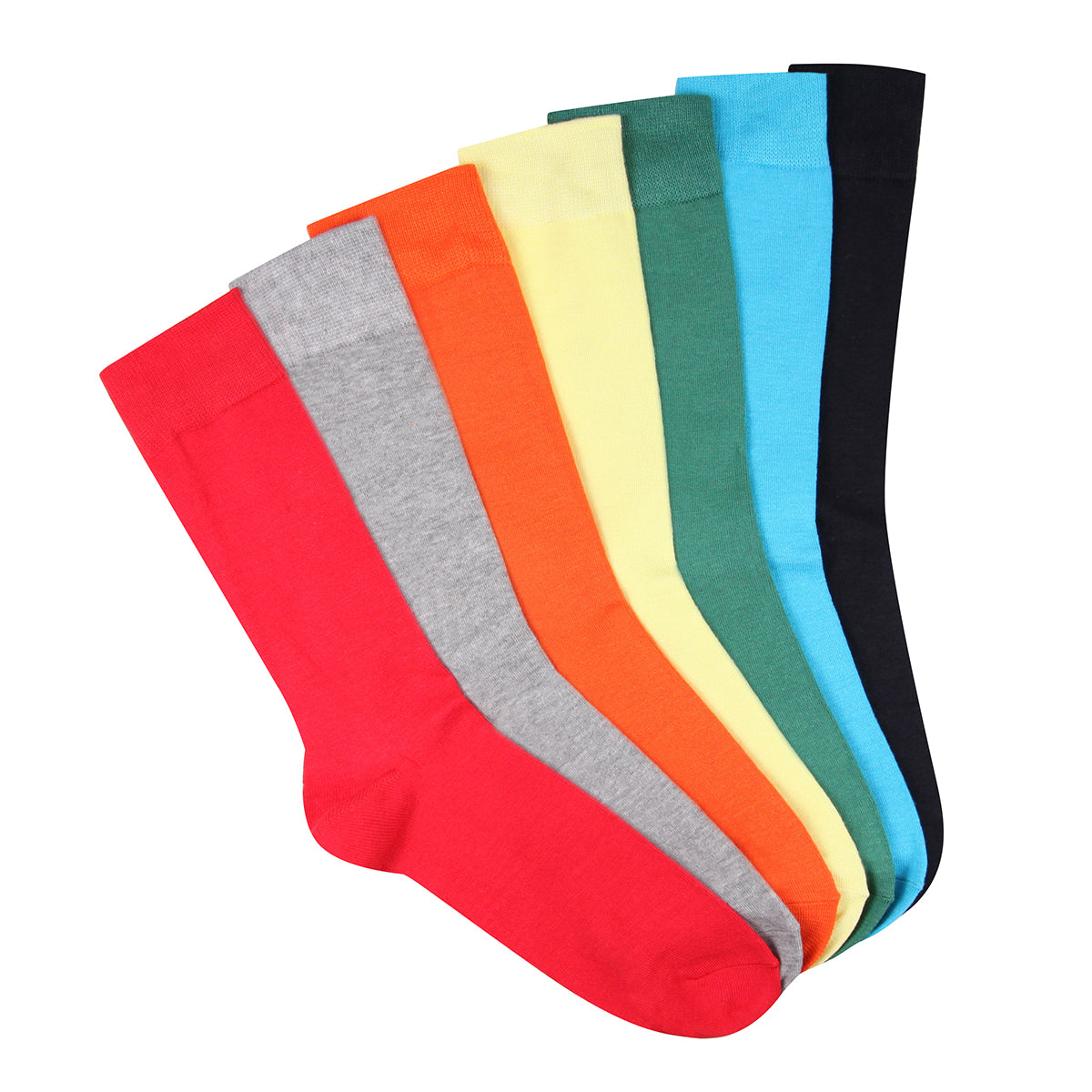 Men's Super Soft Bamboo Crew Coloured Socks - 7 Pairs