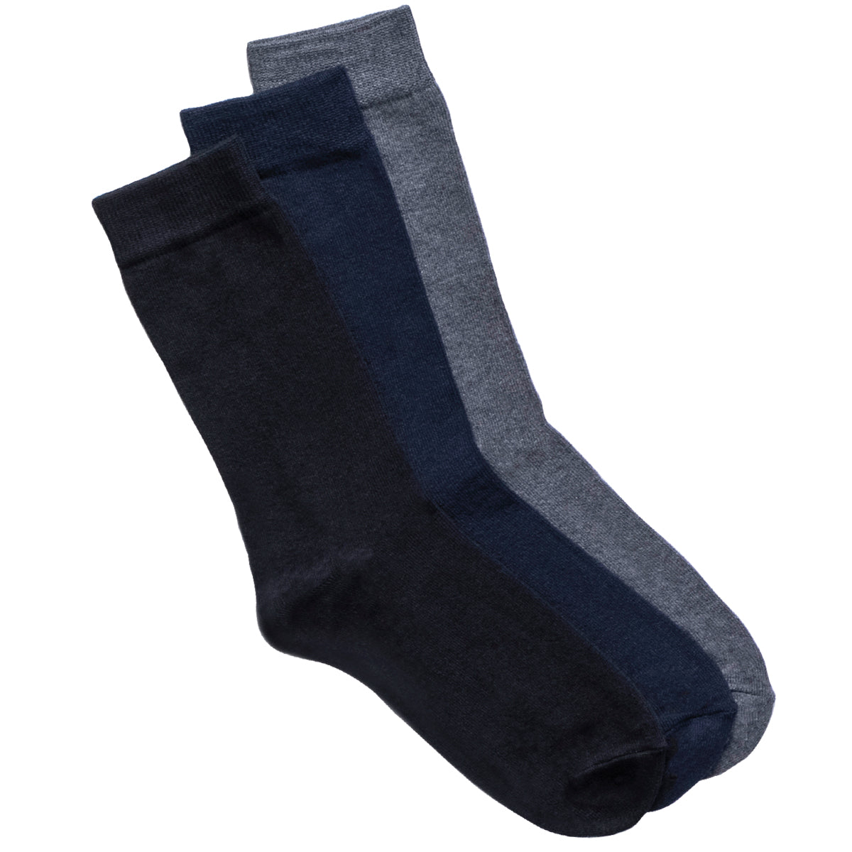 Men's Cotton Rich Crew Plain Socks - 9 Pairs