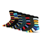 Load image into Gallery viewer, Men&#39;s Super Soft Bamboo Crew Striped Socks - 7 Pairs
